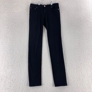 Acne Studios Black Skin 5 Silver Blue Skinny Jeans Womens‎ Mid-Rise Size 26/32